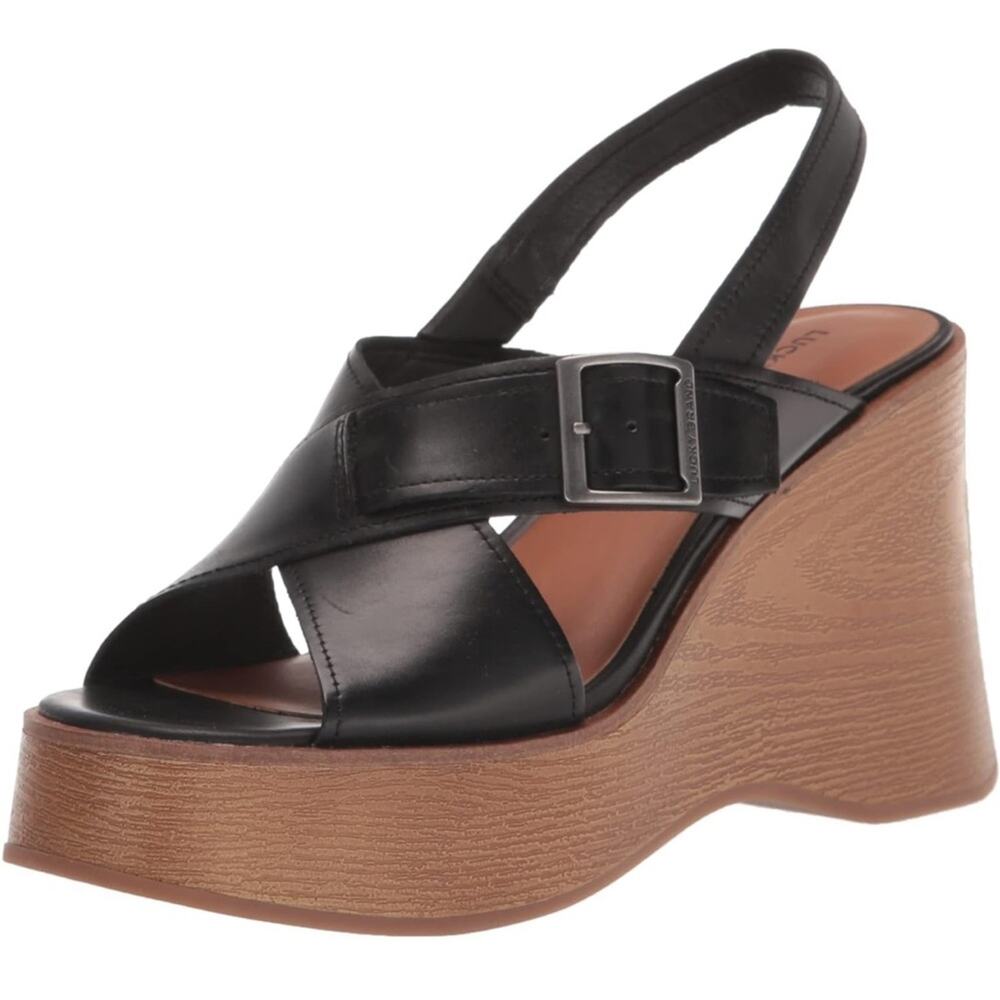 Lucky Brand Women's Delaynee Platform Wedge Sandal size 8m (s1)